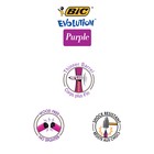Карандаш чернографитный BIC HB Evolution Miss, пластиковый - Фото 2