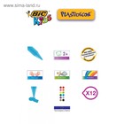 Цветные мелки 12 цветов BIC Kids Plastidecor, детские, пластиковые, ударопрочные - Фото 4