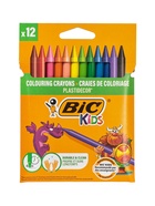 Цветные мелки 12 цветов BIC Kids Plastidecor, детские, пластиковые, ударопрочные - Фото 6