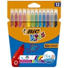 Фломастеры 12 цветов BIC Kid Couleur, детские, смываемые, среднее письмо - Фото 2