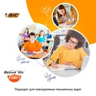 Ручка шариковая BIC. Round Stic Exact, синий стержень, узел 0.7 мм, резиновый упор, одноразовая, серый корпус - Фото 5
