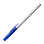 Ручка шариковая BIC. Round Stic Exact, синий стержень, узел 0.7 мм, резиновый упор, одноразовая, серый корпус - Фото 8