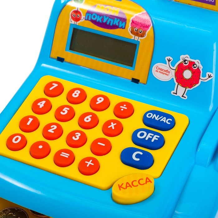 Касса-калькулятор «Мои покупки», с аксессуарами - фото 1905358995