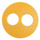 Волшебная пуговица "Матовая дизайн" круг, цвет оранжевый в серебре - Фото 1