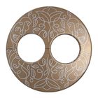 Волшебная пуговица "Матовая дизайн" круг, цвет коричнево-золотой в серебре - Фото 1