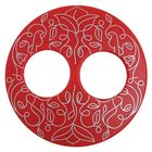 Волшебная пуговица "Матовая дизайн" круг, цвет красный  в серебре - Фото 1