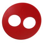 Волшебная пуговица "Матовая дизайн" круг, цвет красный  в серебре - Фото 2