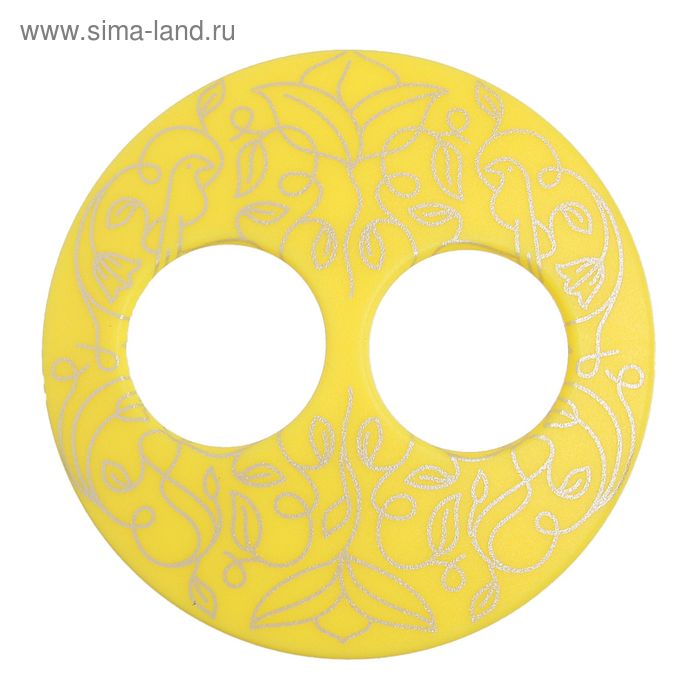 Волшебная пуговица "Матовая", дизайн, круг, цвет жёлтый в серебре - Фото 1
