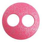 Волшебная пуговица "Матовая дизайн" круг, цвет ярко-розовый в серебре - Фото 1