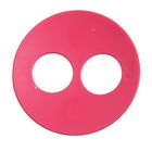 Волшебная пуговица "Матовая дизайн" круг, цвет ярко-розовый в серебре - Фото 2