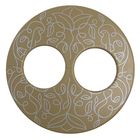 Волшебная пуговица "Матовая", дизайн, круг, цвет светло-коричневый в серебре - Фото 1