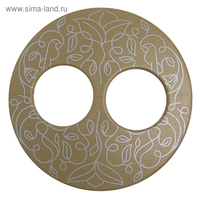Волшебная пуговица "Матовая", дизайн, круг, цвет светло-коричневый в серебре - Фото 1