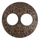 Волшебная пуговица "Матовая дизайн" круг, цвет шоколадный в золоте - Фото 1