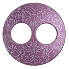Волшебная пуговица "Матовая дизайн" круг, цвет баклажанный в серебре - Фото 1