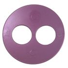 Волшебная пуговица "Матовая дизайн" круг, цвет баклажанный в серебре - Фото 2