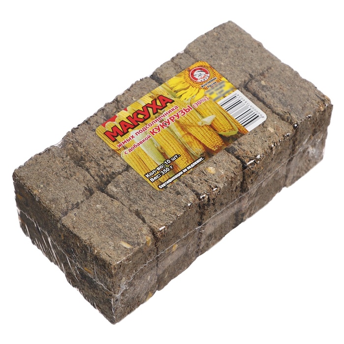Макуха жмых подсолнечника с добавкой кукурузы, 320 г - Фото 1