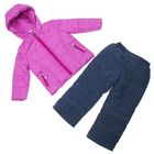 Костюм для девочки (куртка+брюки), рост 128 см, цвет сирень/серый_КОД 02-17 - Фото 1