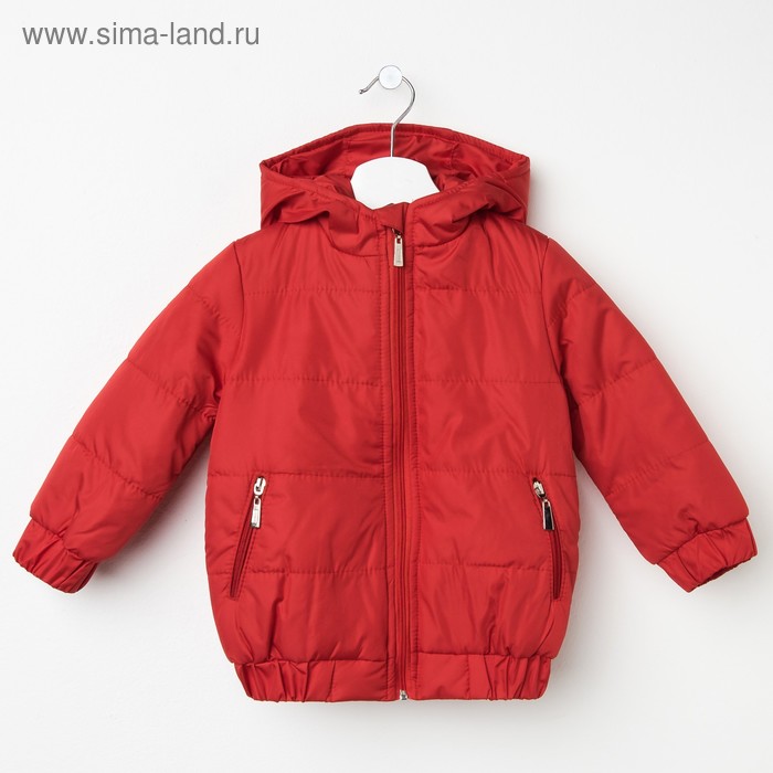 Куртка для девочки на резинке, рост 110 см, цвет красный_КУД 03-83 - Фото 1