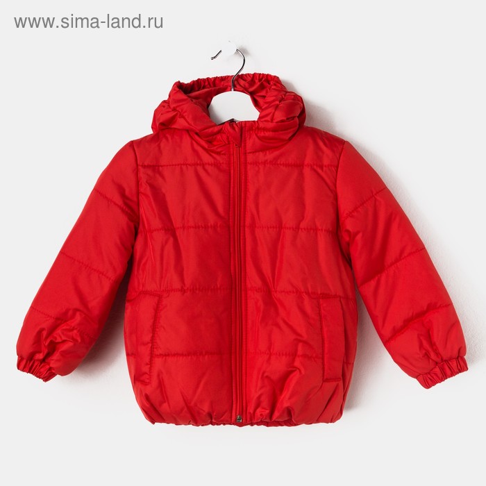 Куртка для девочки, рост 110 см, цвет красный - Фото 1