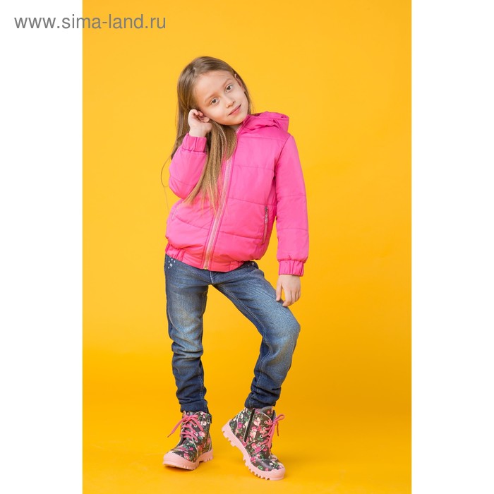Куртка для девочки на резинке, рост 122 см, цвет розовый_КУД 03-15 - Фото 1