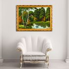 Гобеленовая картина  "Берёза у пруда"  44х61 см - Фото 1