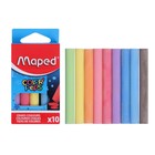 Мелки цветные Maped Color Peps, в наборе 10 штук, круглые, специальная формула "без грязи" - фото 5903757