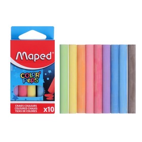 Мелки цветные Maped Color Peps, в наборе 10 штук, круглые, специальная формула 