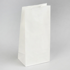 Пакет бумажный фасовочный, прямоугольное дно, белый, 12 х 8 х 25 см - Фото 1