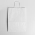 Пакет крафт без печати, круглая ручка 26×15×35 см - Фото 2