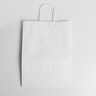 Пакет крафт без печати, круглая ручка 26×15×35 см - Фото 3