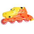 Роликовые коньки раздвижные, колеса PVC 64 mm, пластиковая рама, orange/yellow, р. 38-41 - Фото 3