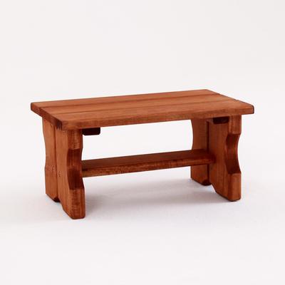 Лавка деревянная, 35×17×22 см, липа, морёная,«Добропаровъ»