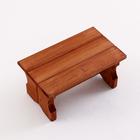 Лавка деревянная, 35×17×22 см, липа, морёная,«Добропаровъ» - Фото 2