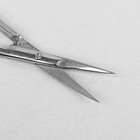 Ножницы маникюрные, для кутикулы, загнутые, узкие, 10 см, цвет серебристый - Фото 2