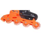 Роликовые коньки раздвижные, колеса PVC 64 mm, пластиковая рама, orange/black, р. 38-41 - Фото 3