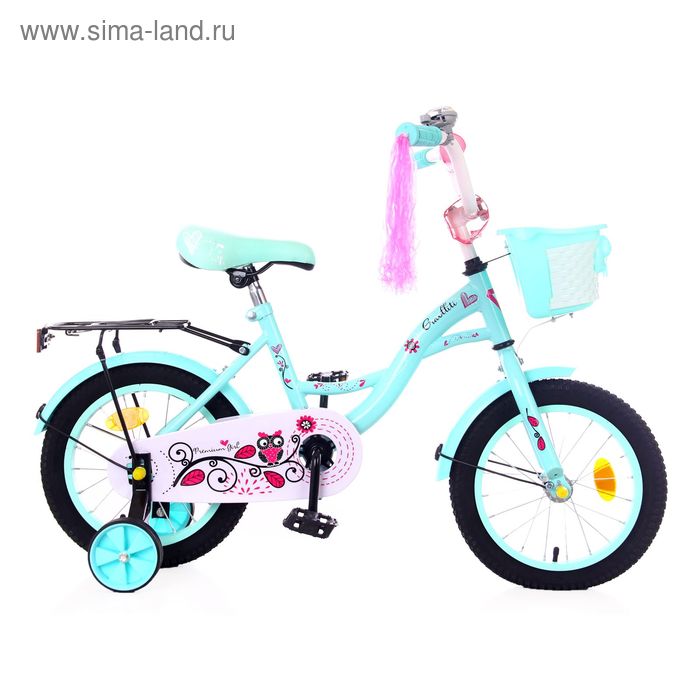 Велосипед 14" GRAFFITI Premium Girl, 2016, цвет мята - Фото 1