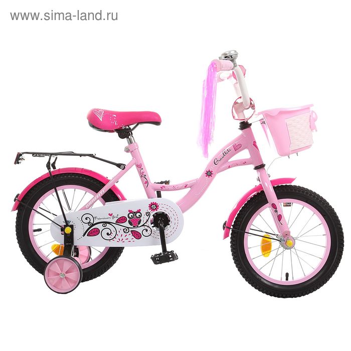 Велосипед 14" GRAFFITI Premium Girl, 2016, цвет розовый - Фото 1