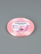 Лента атласная, 6 мм, 23±1 м, пастельно-розовая №43 - Фото 5