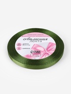 Лента атласная, 6 мм, 23±1 м, насыщенно-зелёная №113 - Фото 4