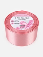 Лента атласная, 50 мм, 23±1 м, жемчужно-розовая - Фото 5