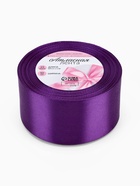 Лента атласная, 50 мм, 23±1 м, фиолетовая - Фото 5