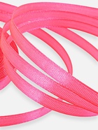 Лента атласная, 6 мм, 23±1 м, неоновая, розовая №14 - Фото 4