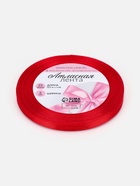 Лента атласная, 6 мм, 23±1 м, красная №26 - Фото 5