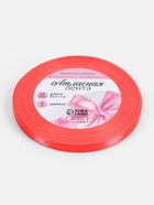 Лента атласная, 6 мм × 23 ± 1 м, цвет неоновый оранжевый №23 - Фото 4