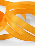 Лента атласная, 10 мм, 23±1 м, жёлто-оранжевая №17 - Фото 4