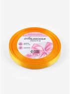 Лента атласная, 10 мм, 23±1 м, жёлто-оранжевая №17 - Фото 5