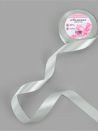 Лента атласная, 20 мм, 23±1 м, цвет серебряный №176 - Фото 2