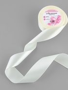 Лента атласная, 40 мм, 23±1 м, нежно-бежевая - Фото 2