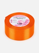 Лента атласная, 40 мм × 23±1 м, ярко-оранжевая №25 - Фото 5