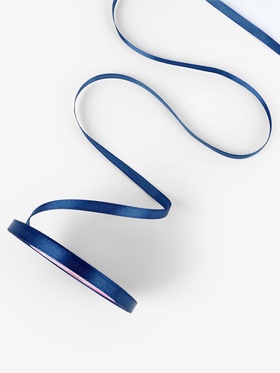 Лента атласная, 6 мм, 23±1 м, синяя №120 (комплект 10 шт)